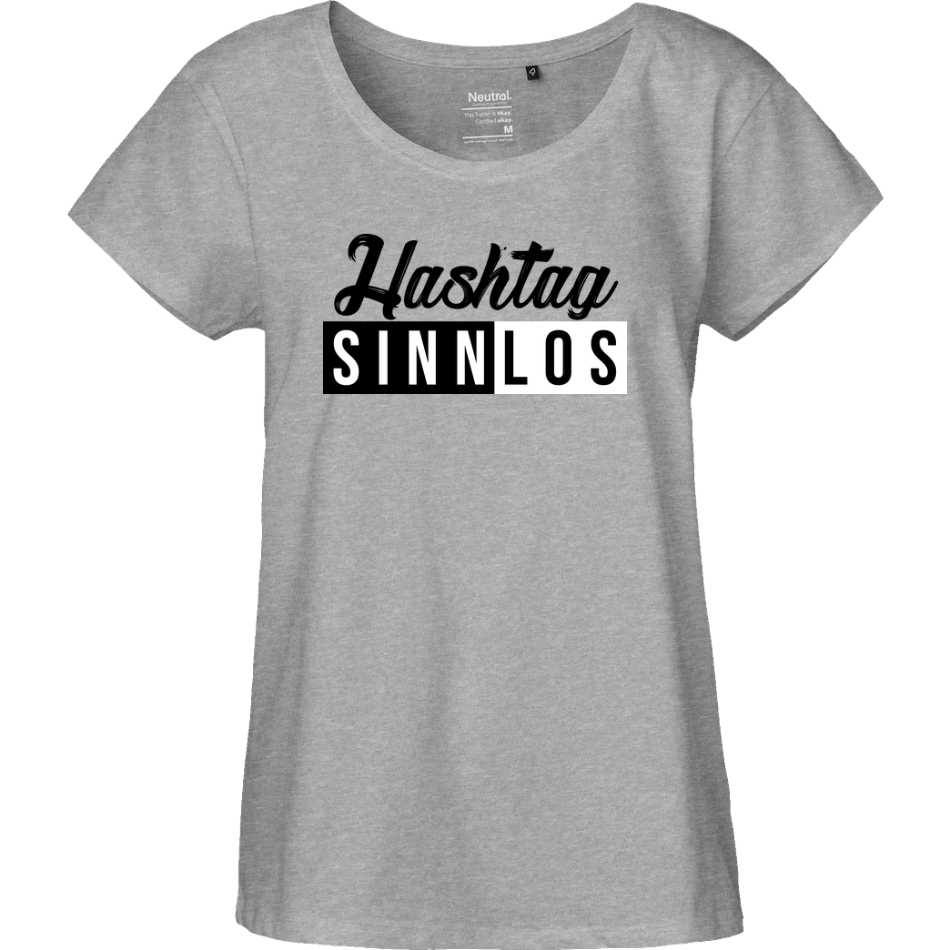 Smexy Smexy - Sinnlos T-Shirt Fairtrade Loose Fit Girlie - heather grey