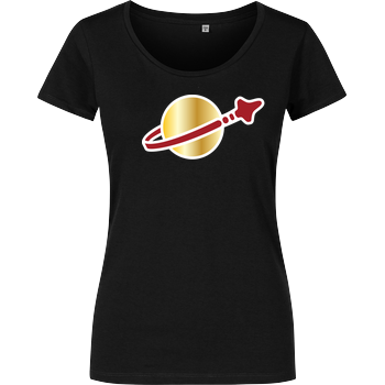 Space Logo Girlshirt schwarz