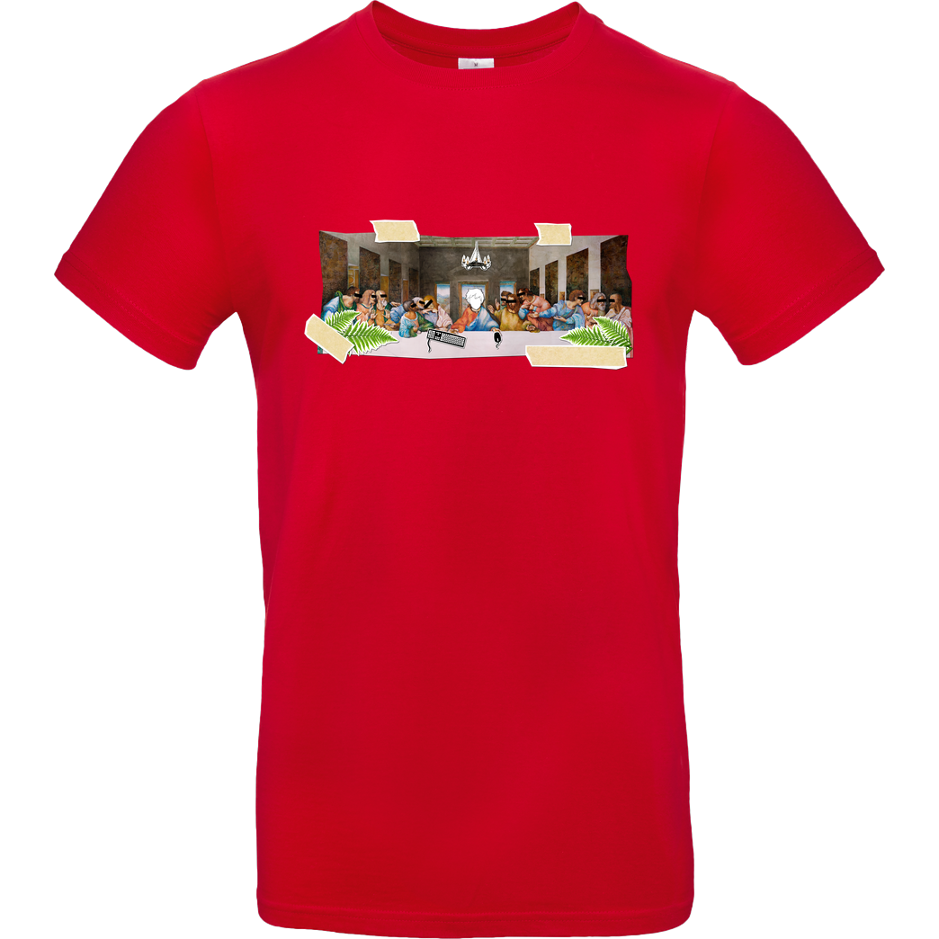 byStegi Stegi - Abendmahl T-Shirt B&C EXACT 190 - Red