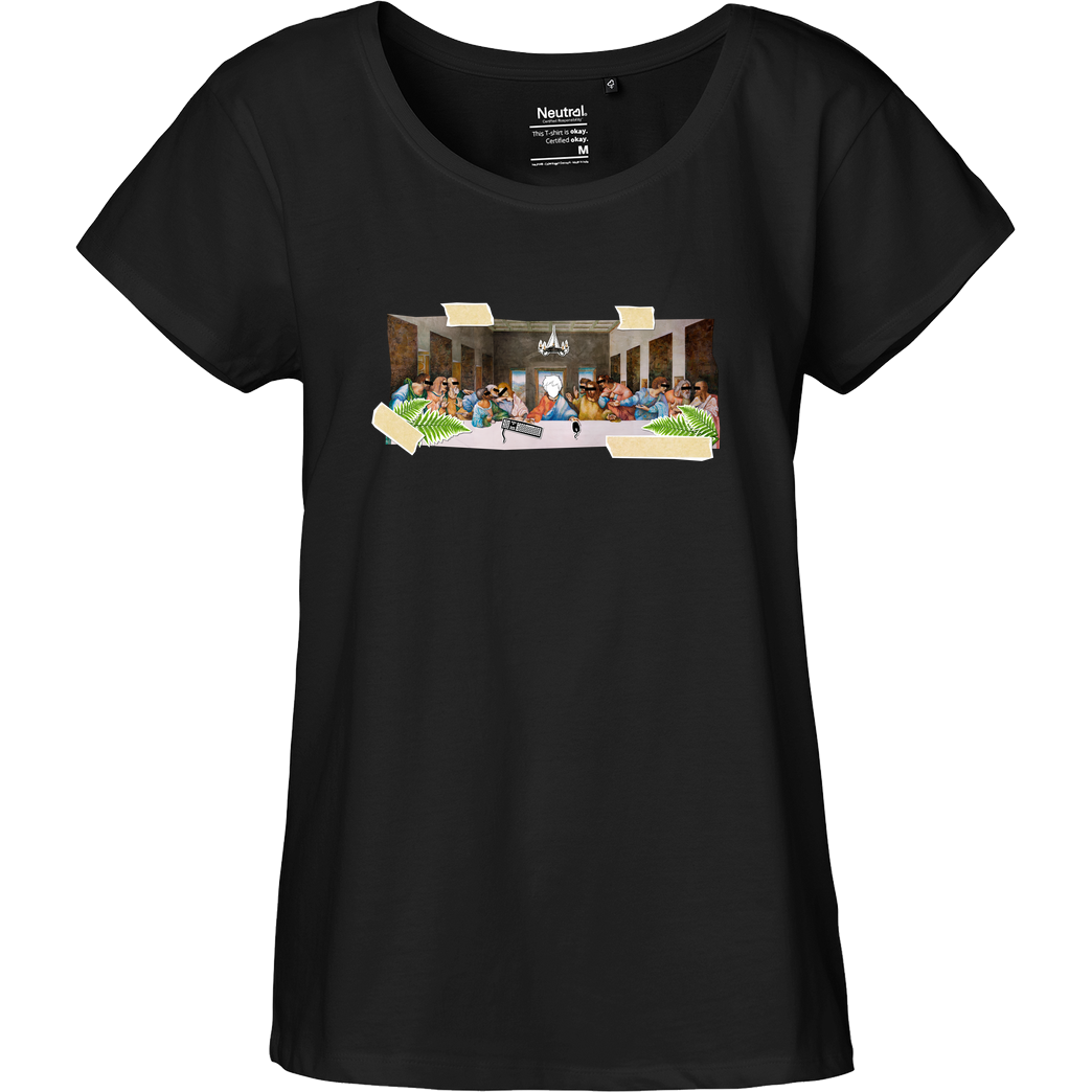 byStegi Stegi - Abendmahl T-Shirt Fairtrade Loose Fit Girlie - black