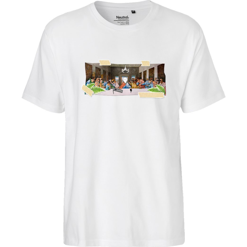 byStegi Stegi - Abendmahl T-Shirt Fairtrade T-Shirt - white