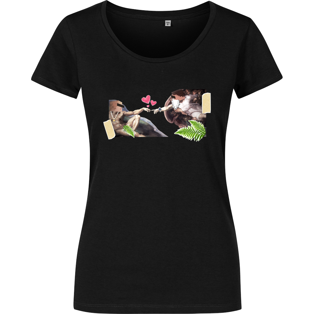 byStegi Stegi - Erschaffung T-Shirt Girlshirt schwarz