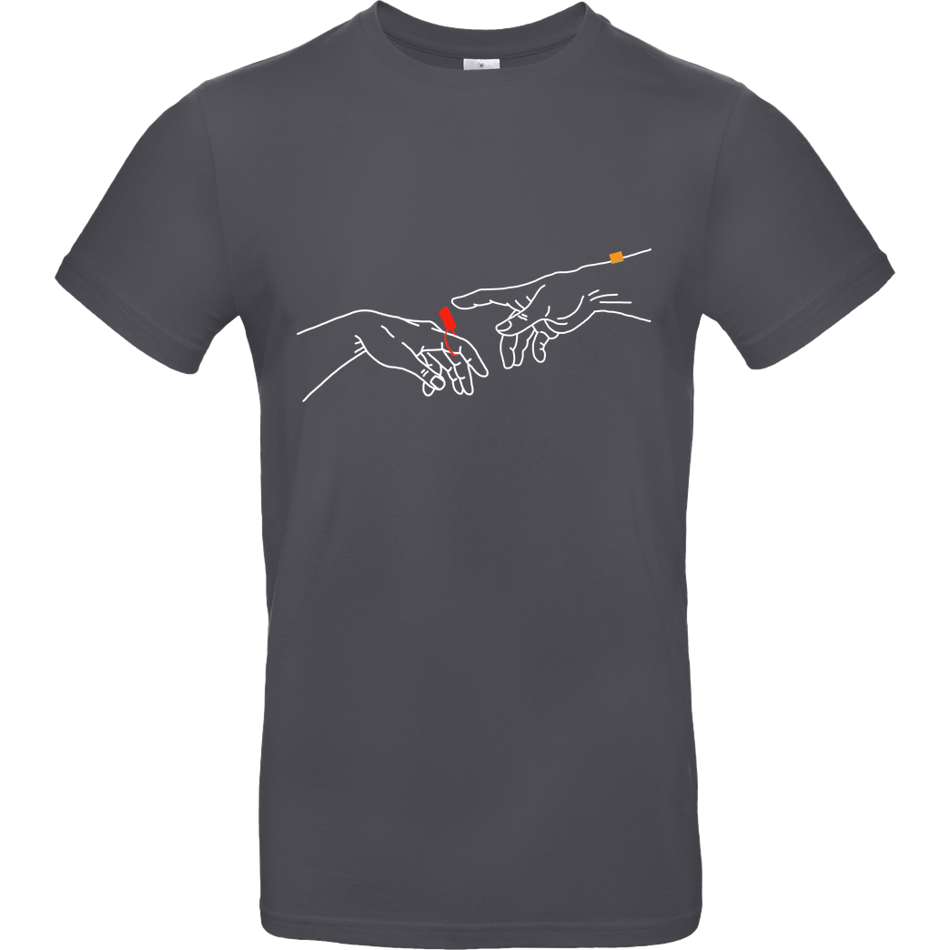 byStegi Stegi - Hände T-Shirt B&C EXACT 190 - Dark Grey