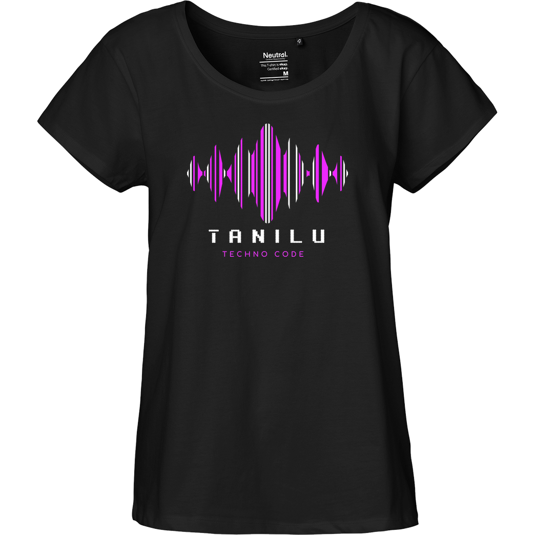 Tanilu TaniLu - Waves T-Shirt Fairtrade Loose Fit Girlie - black