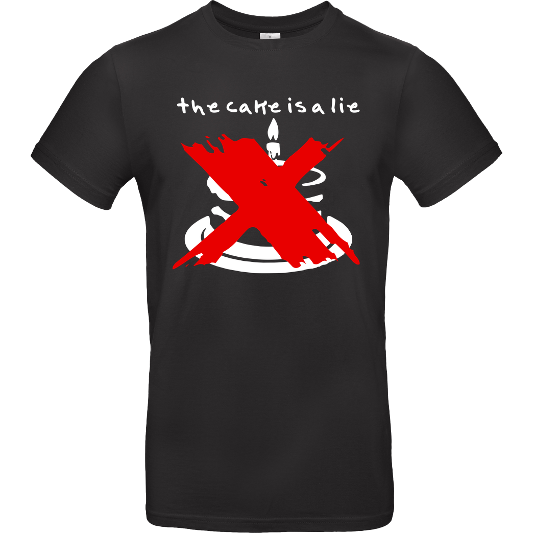 None The cake is a lie T-Shirt B&C EXACT 190 - Black