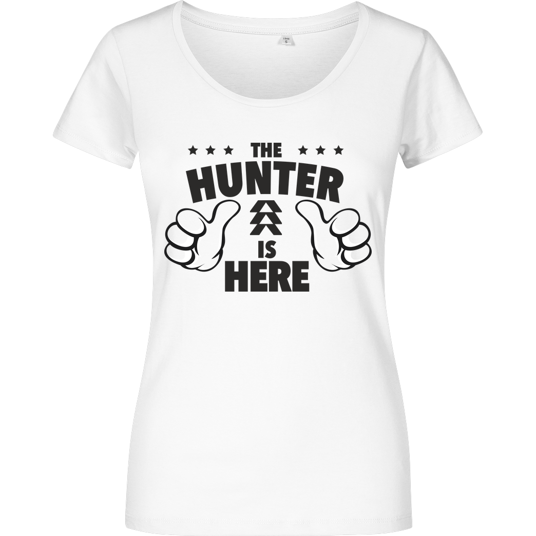 bjin94 The Hunter is Here T-Shirt Girlshirt weiss