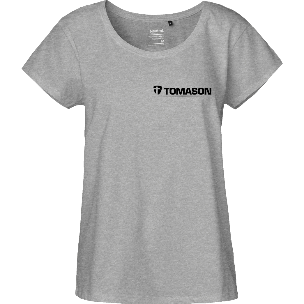 Tomason Tomason - Logo T-Shirt Fairtrade Loose Fit Girlie - heather grey