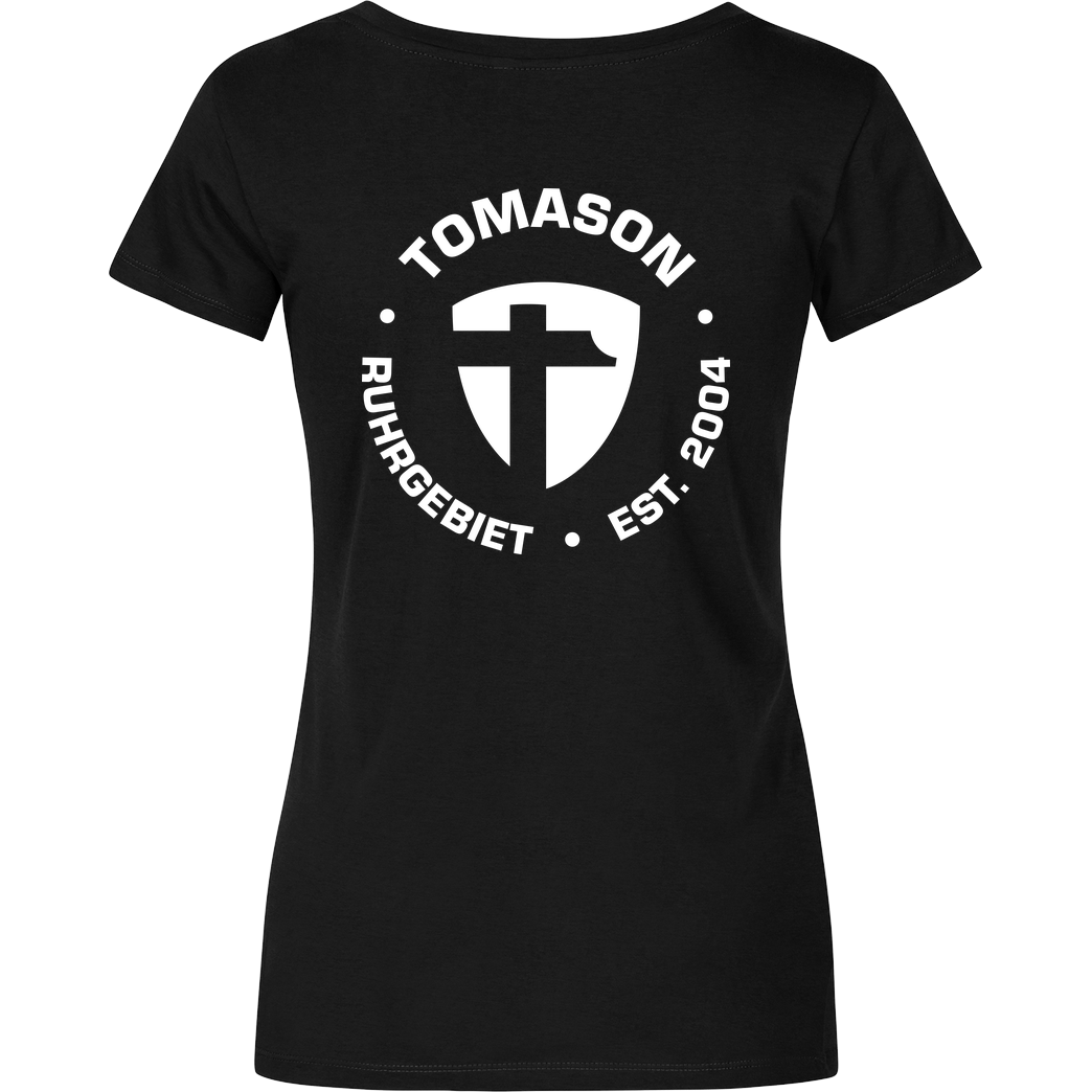 Tomason Tomason - Logo rund T-Shirt Girlshirt schwarz