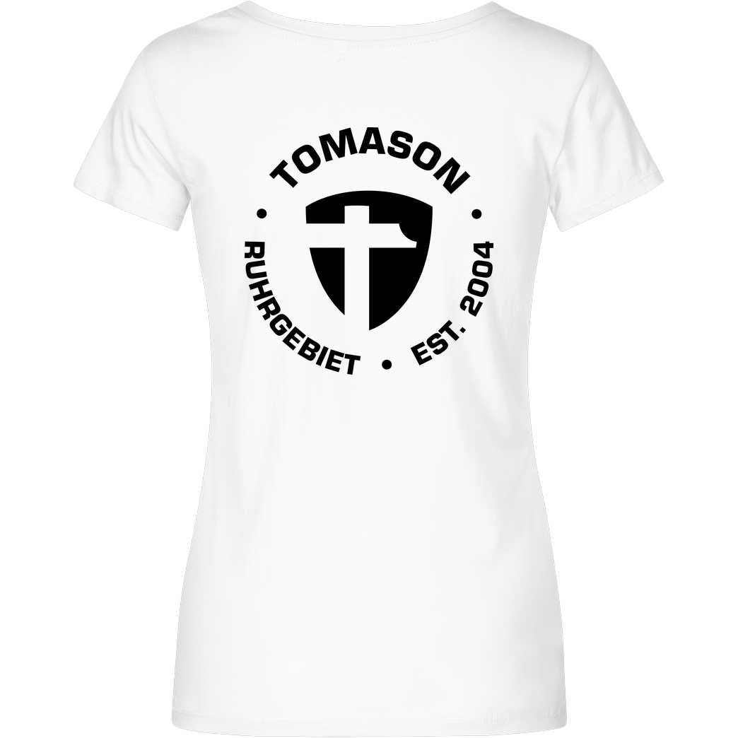 Tomason Tomason - Logo rund T-Shirt Girlshirt weiss