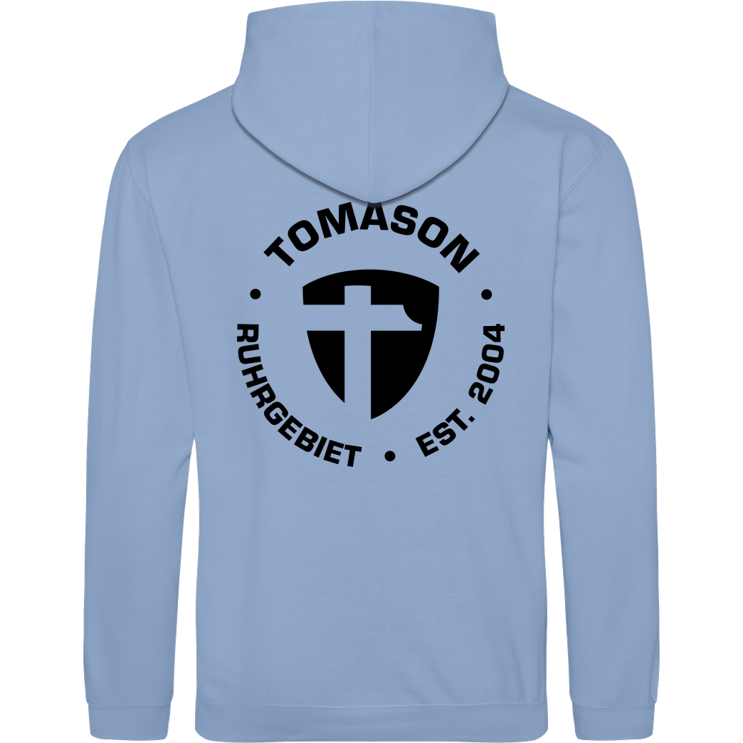 Tomason Tomason - Logo rund Sweatshirt JH Hoodie - sky blue