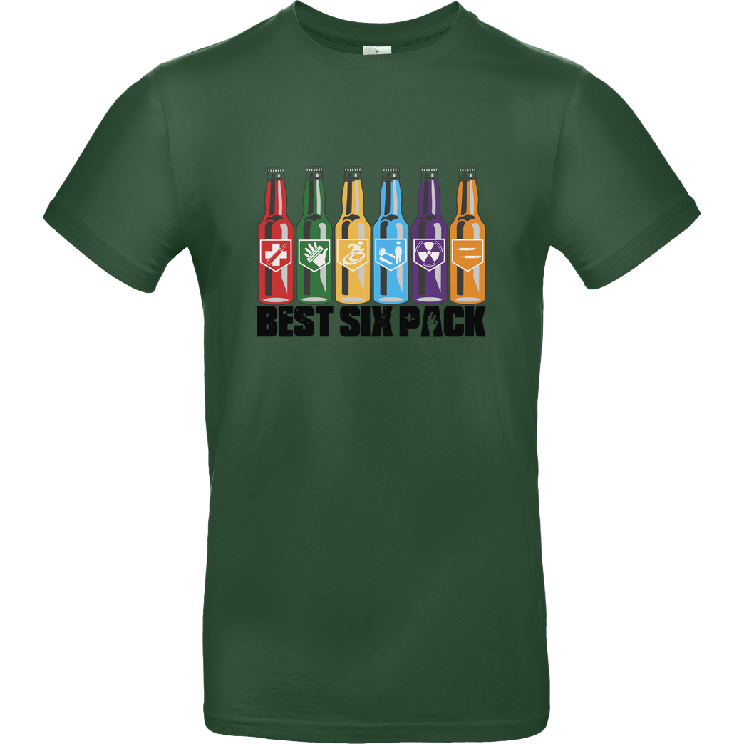 veKtik veKtik - Best Six Pack T-Shirt B&C EXACT 190 -  Bottle Green