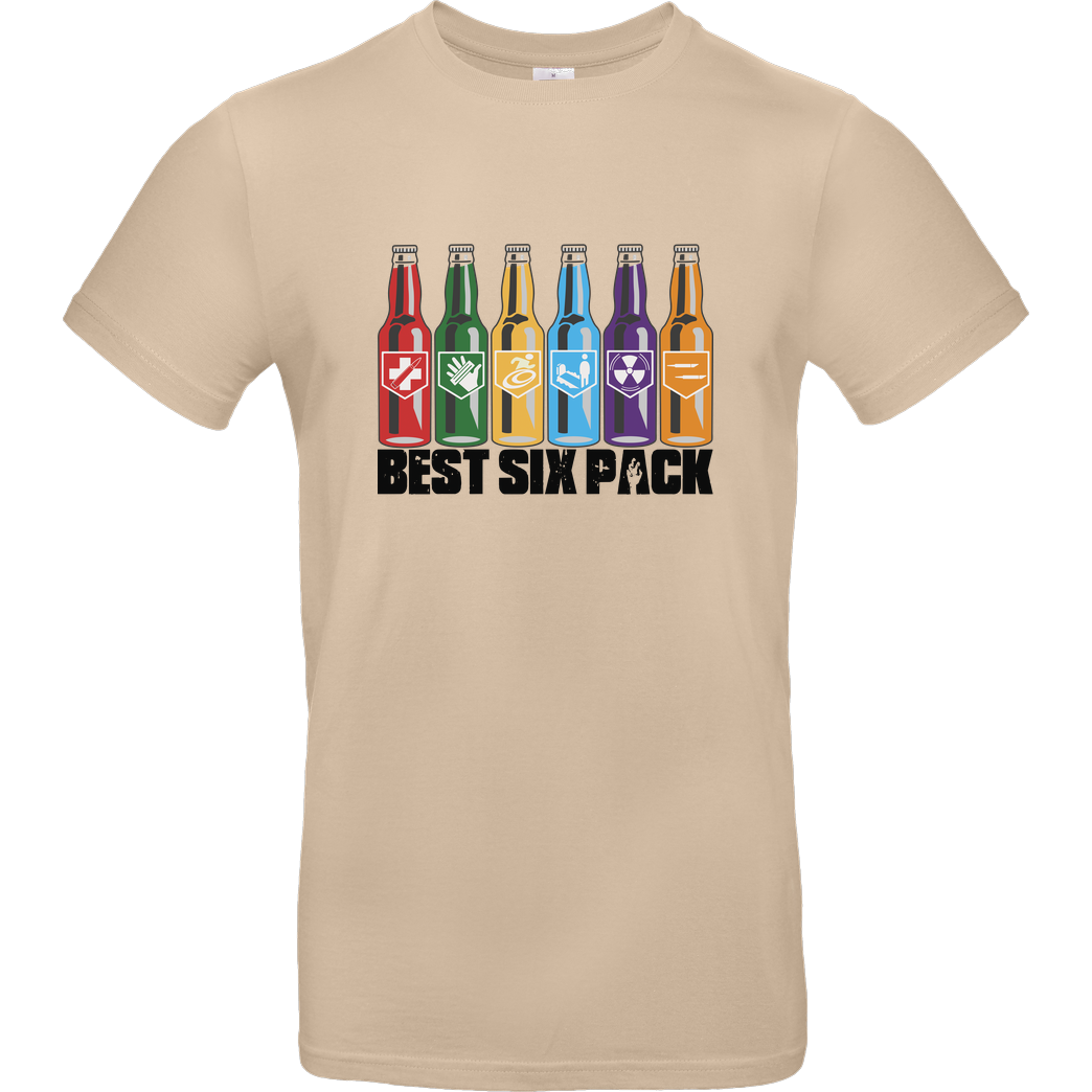veKtik veKtik - Best Six Pack T-Shirt B&C EXACT 190 - Sand