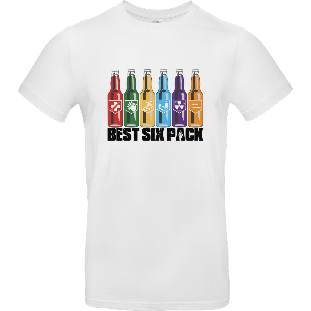 veKtik veKtik - Best Six Pack T-Shirt B&C EXACT 190 -  White