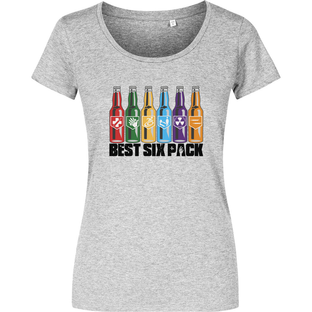 veKtik veKtik - Best Six Pack T-Shirt Girlshirt heather grey