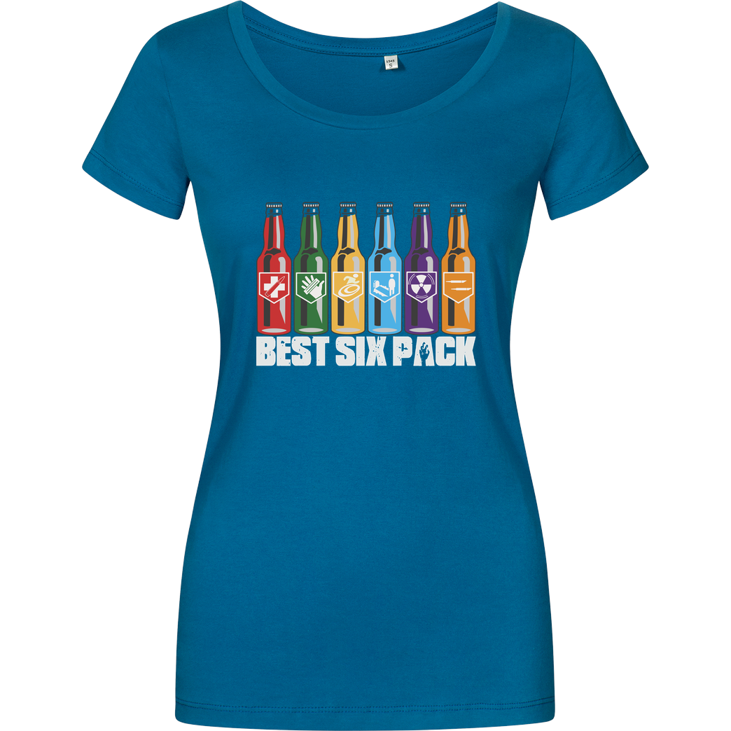 veKtik veKtik - Best Six Pack T-Shirt Girlshirt petrol