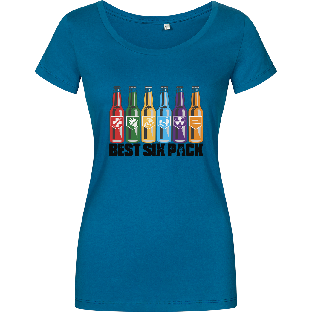 veKtik veKtik - Best Six Pack T-Shirt Girlshirt petrol