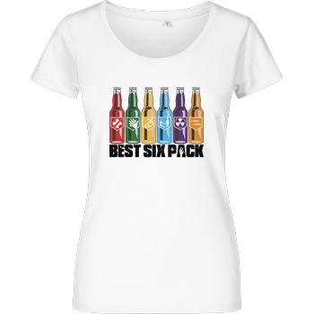 veKtik - Best Six Pack Girlshirt weiss