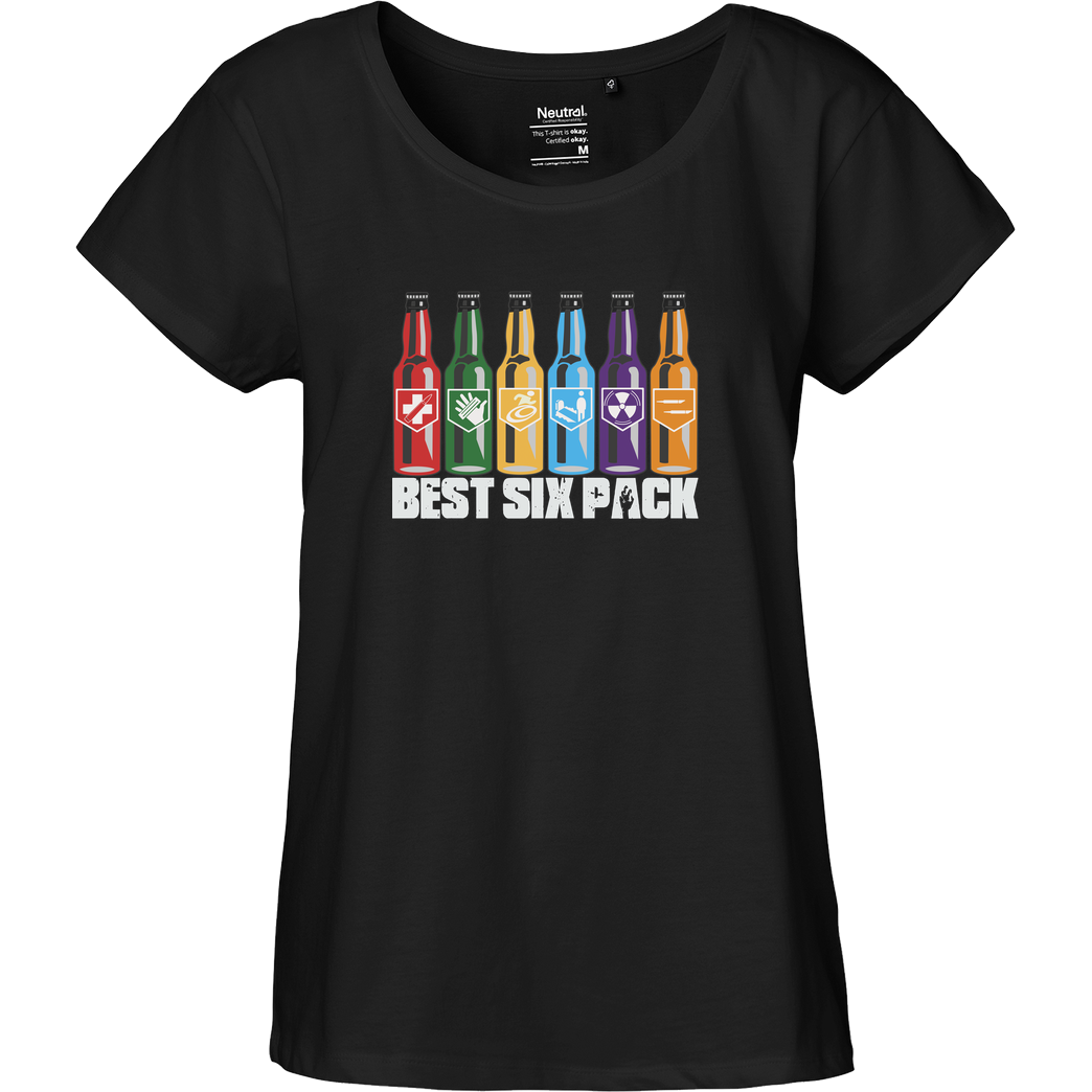 veKtik veKtik - Best Six Pack T-Shirt Fairtrade Loose Fit Girlie - black