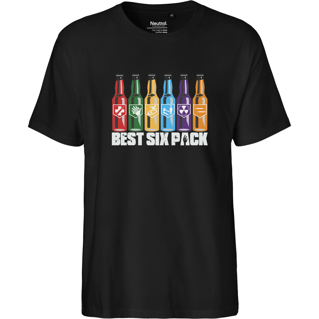 veKtik veKtik - Best Six Pack T-Shirt Fairtrade T-Shirt - black