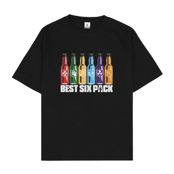 veKtik - Best Six Pack Oversize T-Shirt - Black