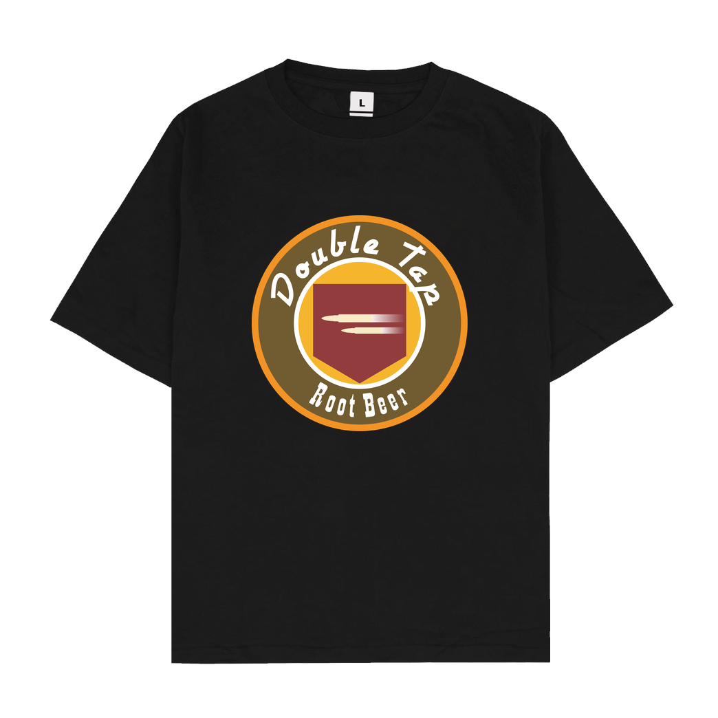 veKtik veKtik - Double Tap Root Beer T-Shirt Oversize T-Shirt - Black