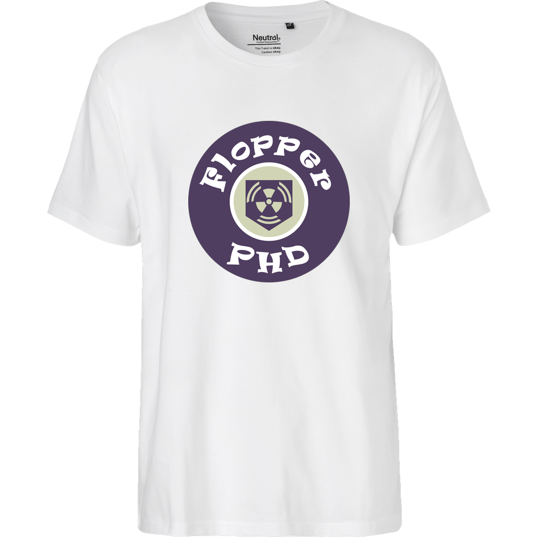 veKtik veKtik - Flopper PHD T-Shirt Fairtrade T-Shirt - white