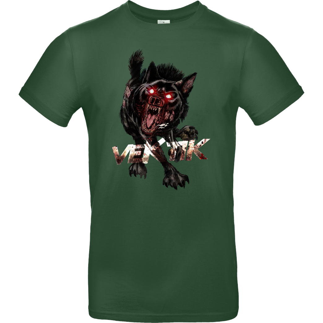 veKtik veKtik - Hellhound T-Shirt B&C EXACT 190 -  Bottle Green