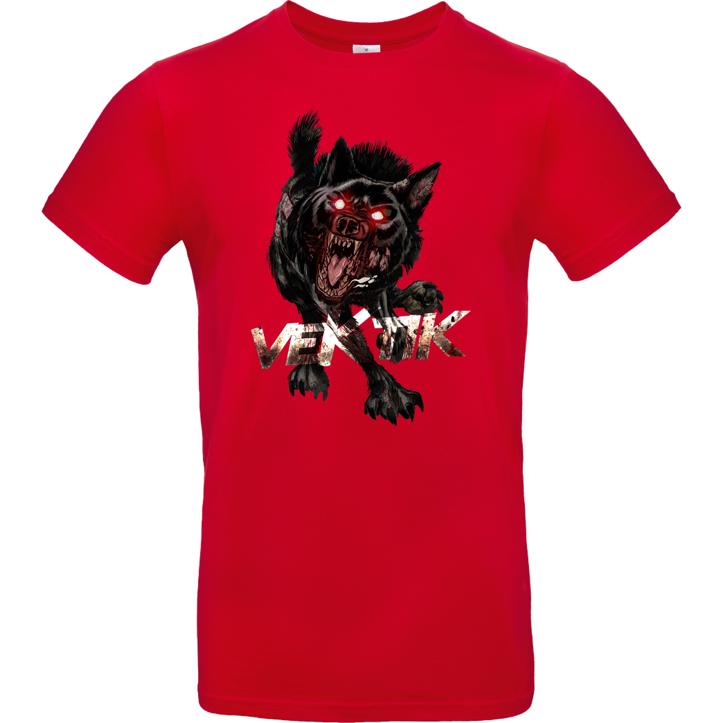 veKtik veKtik - Hellhound T-Shirt B&C EXACT 190 - Red