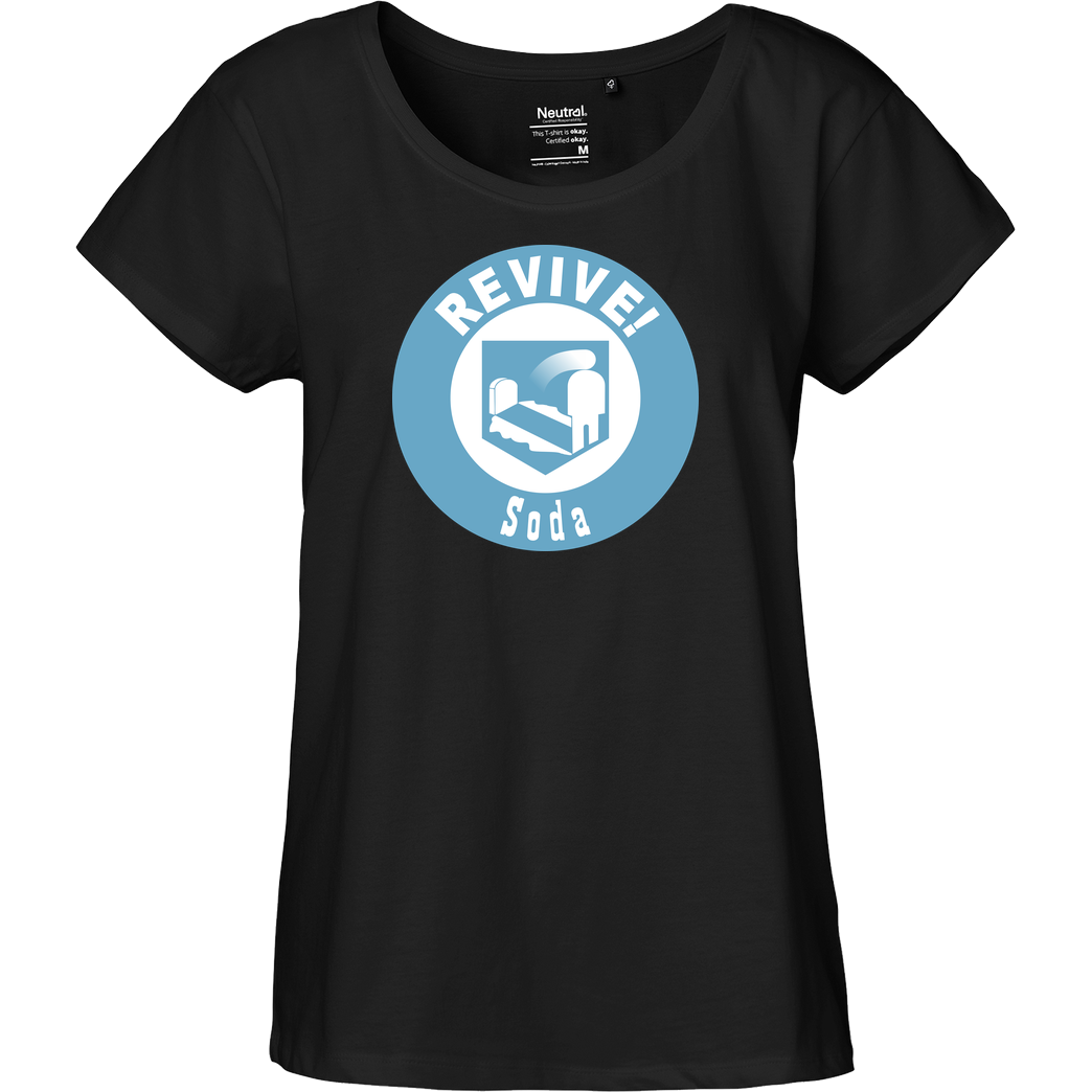 veKtik veKtik - Revive! Soda T-Shirt Fairtrade Loose Fit Girlie - black