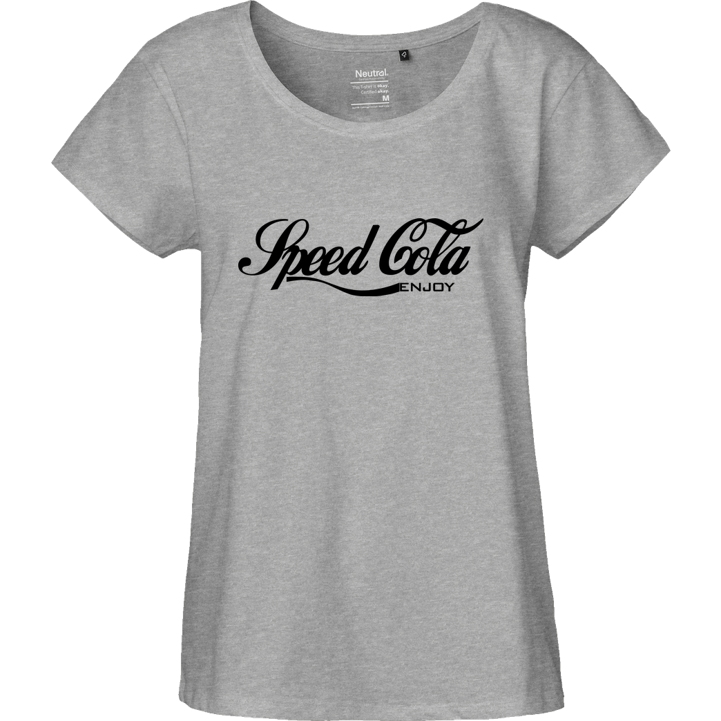 veKtik veKtik - Speed Cola T-Shirt Fairtrade Loose Fit Girlie - heather grey