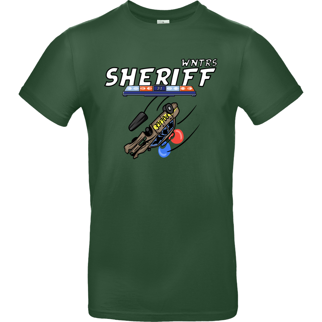 WNTRS WNTRS - Sheriff Car T-Shirt B&C EXACT 190 -  Bottle Green