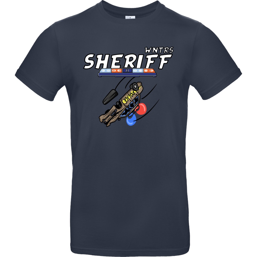 WNTRS WNTRS - Sheriff Car T-Shirt B&C EXACT 190 - Navy