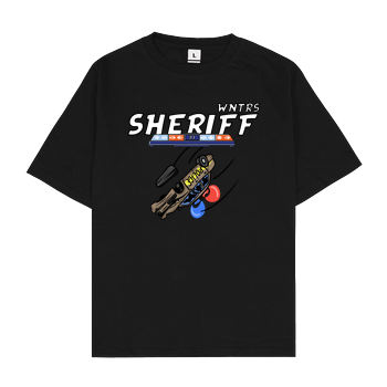 WNTRS - Sheriff Car Oversize T-Shirt - Black