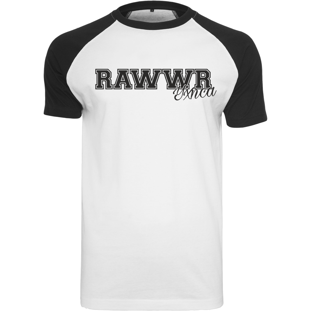 Yxnca Yxnca - RAWWR T-Shirt Raglan Tee white