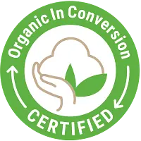 Organic cotton from producers who are currently still waiting for official organic certification. Naturally without chemicals, chemical pesticides, synthetic fertilisers.