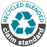 The polyester content of this textile is certified recycled.